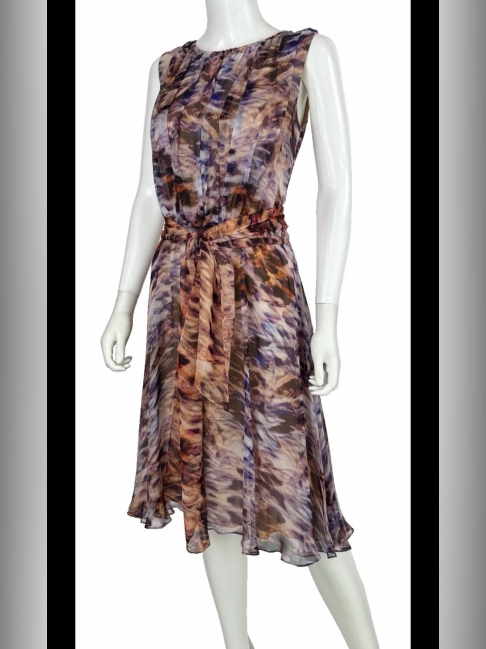 Escada Silk Dress Sz 38 US 6 Bohemian Quiet Luxury REN Faire Fairy Designer Chic